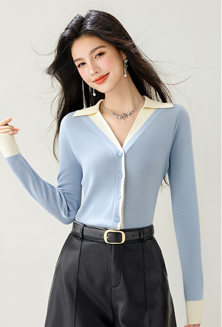 Small autumn cardigan knitted tops for women