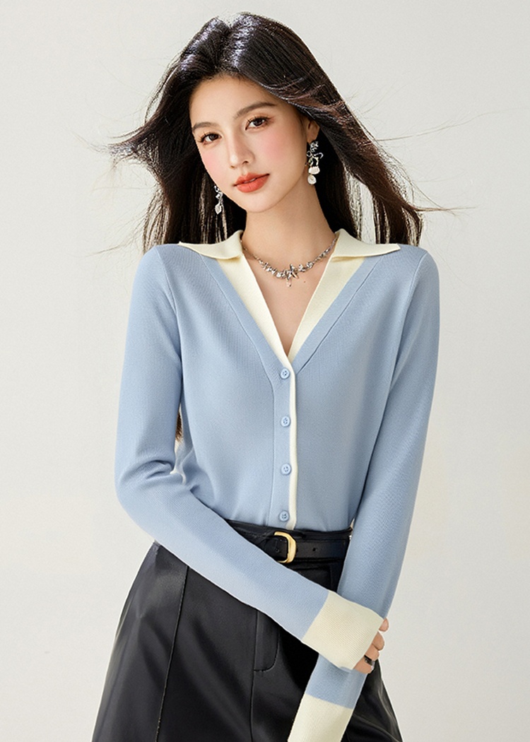 Small autumn cardigan knitted tops for women