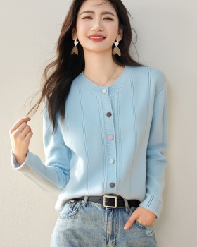 Colors long sleeve unique sweater Korean style line tops