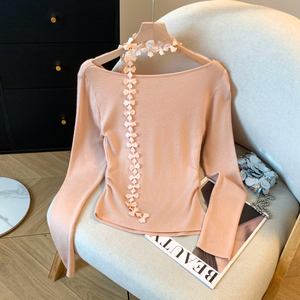 Wears outside autumn and winter tops slim bottoming shirt