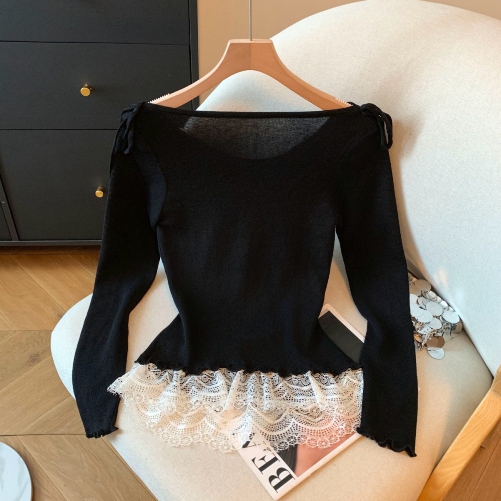 Lazy slim bottoming shirt long sleeve tops