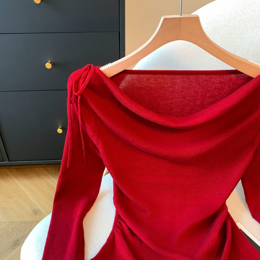 Lazy slim bottoming shirt long sleeve tops