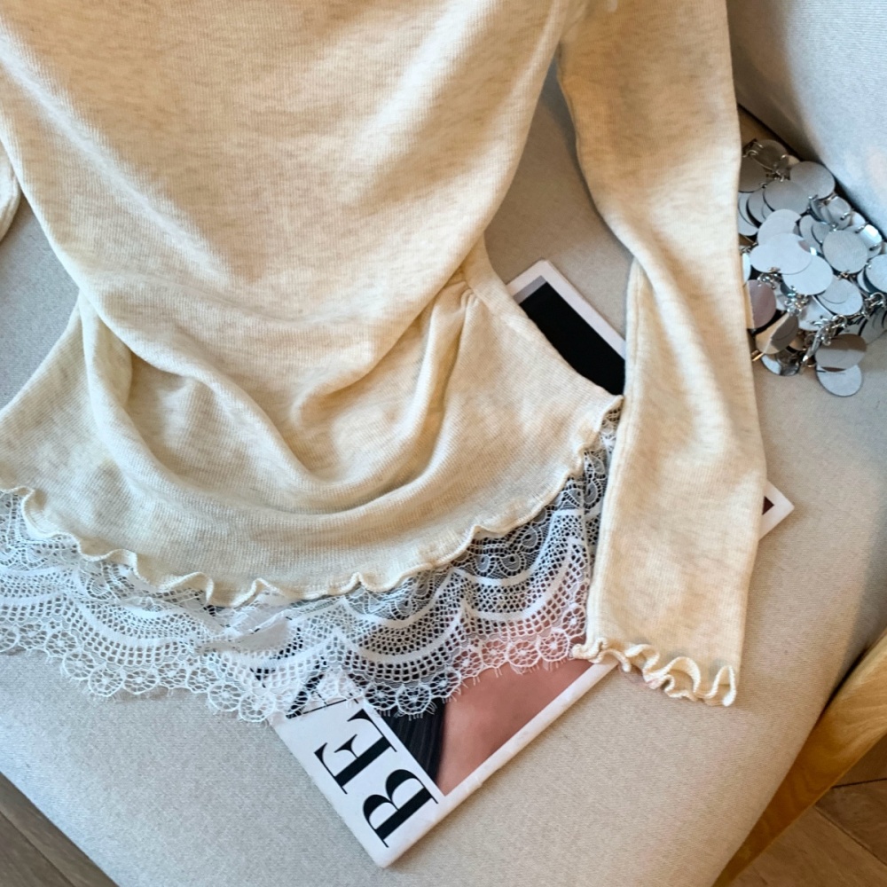 Lazy slim bottoming shirt long sleeve tops