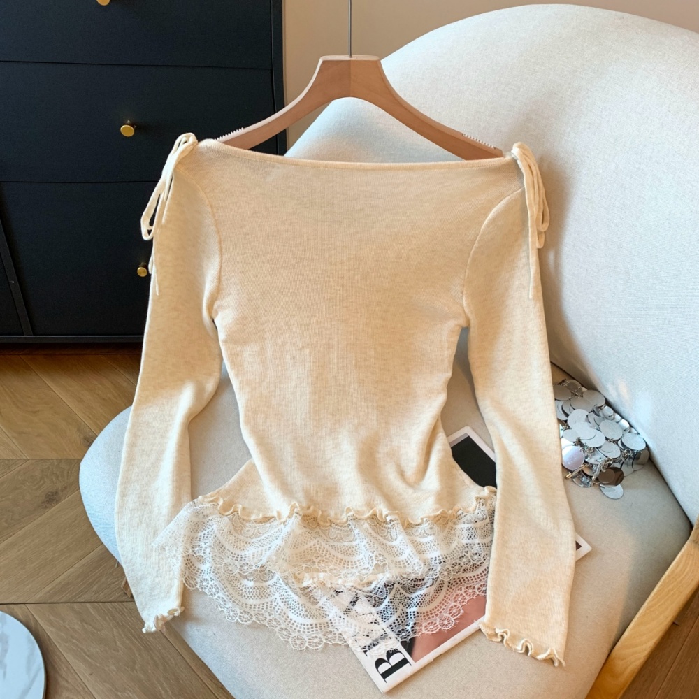Lazy slim bottoming shirt long sleeve tops