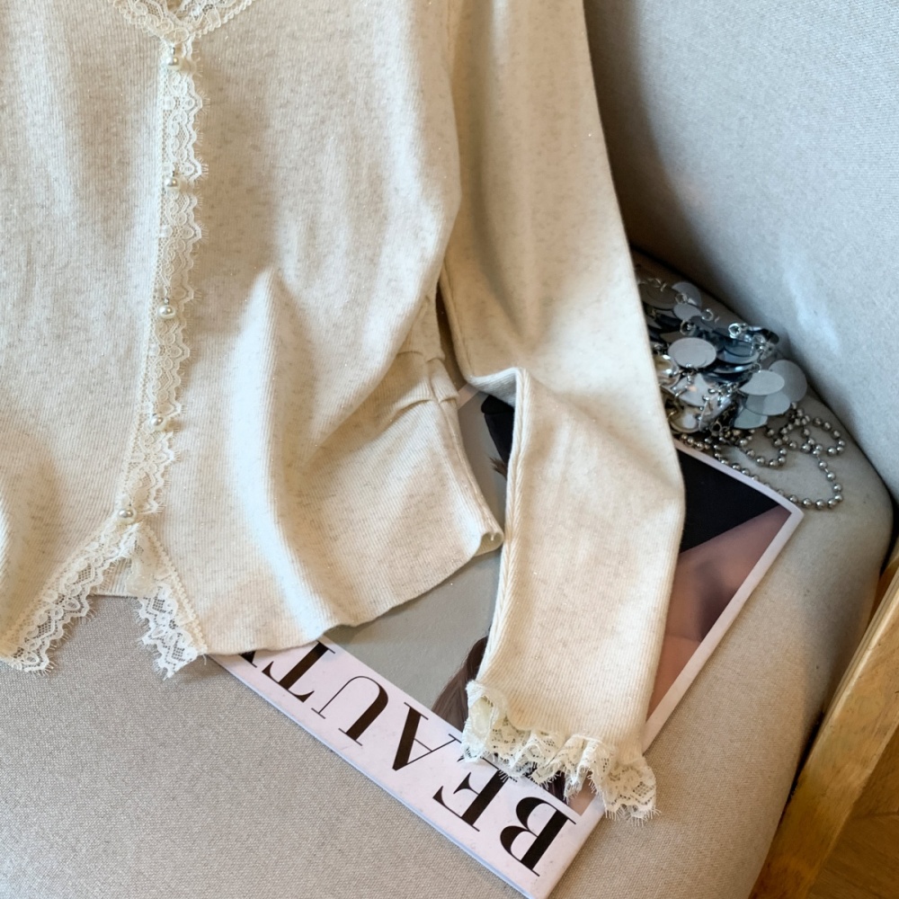 All-match lace sweater autumn and winter tops