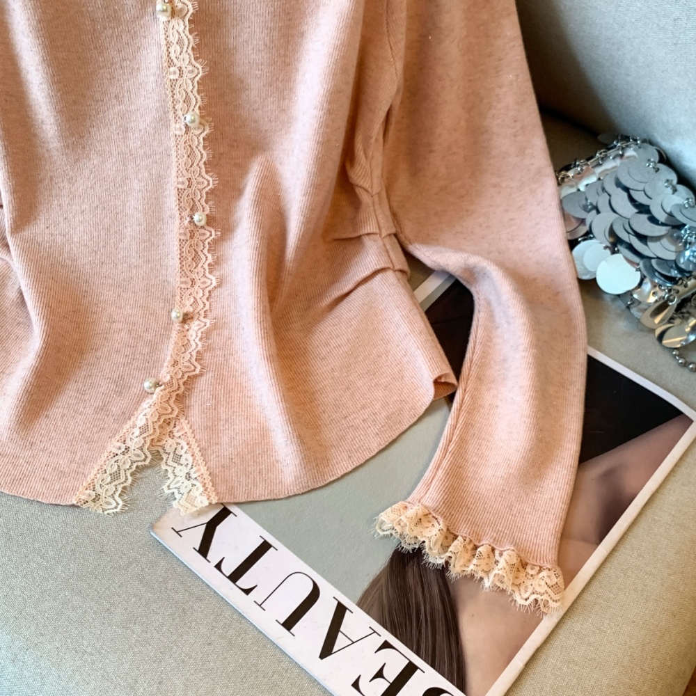 All-match lace sweater autumn and winter tops