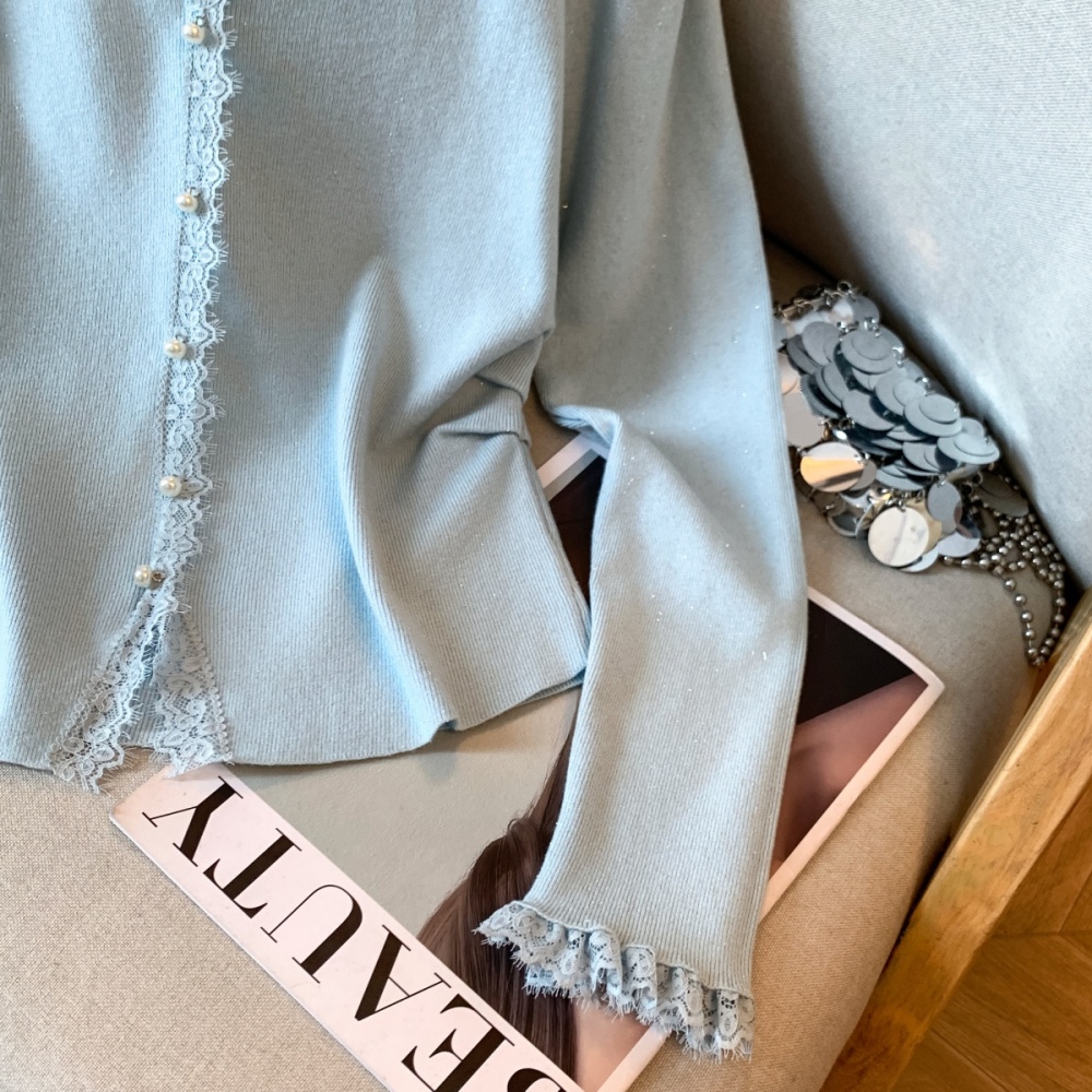 All-match lace sweater autumn and winter tops