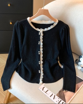 Long sleeve autumn and winter sweater lace tops