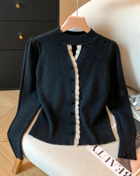 Bottoming temperament splice slim autumn and winter tops