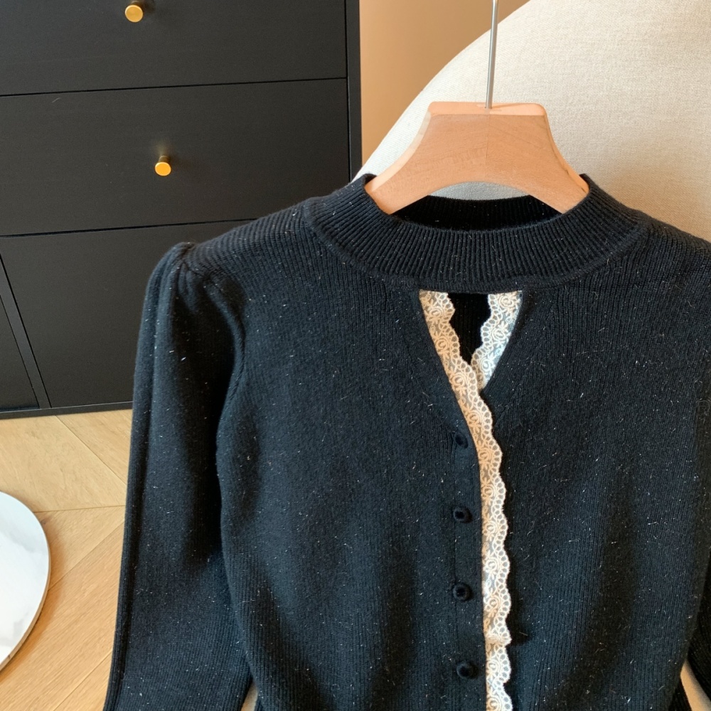 Bottoming temperament splice slim autumn and winter tops