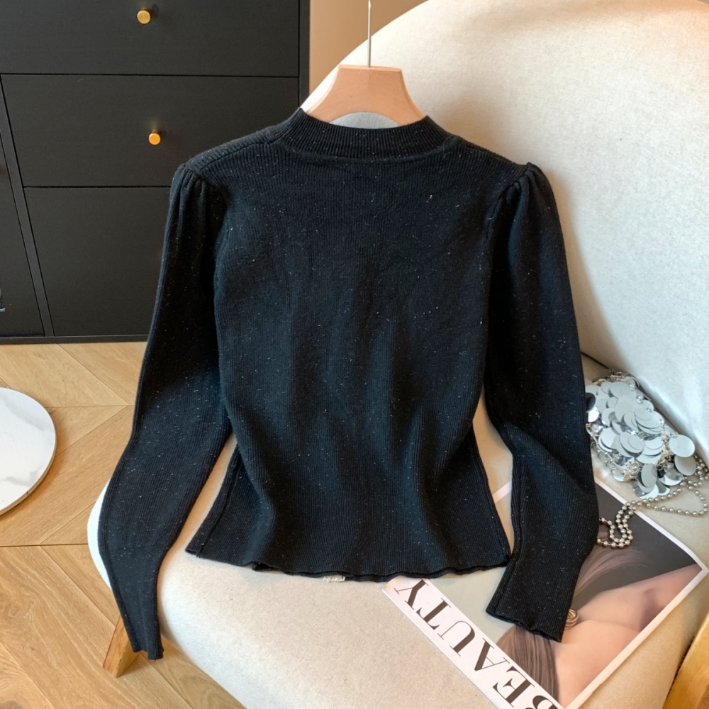 Bottoming temperament splice slim autumn and winter tops