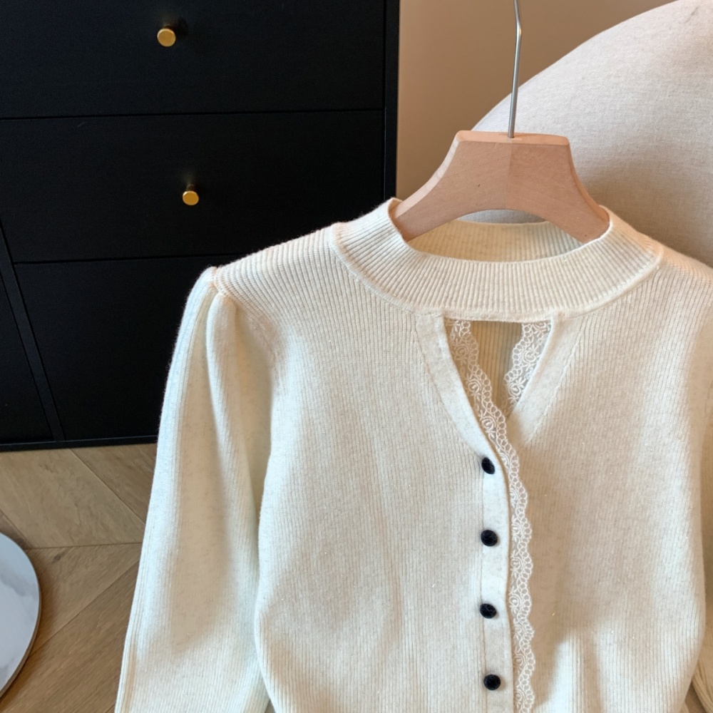 Bottoming temperament splice slim autumn and winter tops