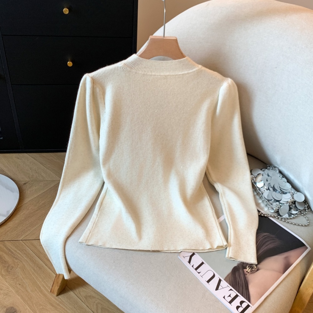 Bottoming temperament splice slim autumn and winter tops