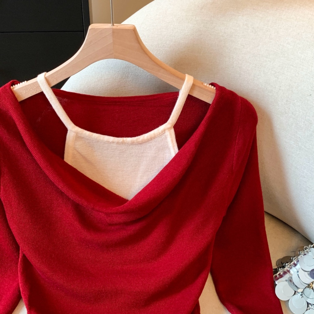 Autumn and winter wears outside tops knitted bottoming shirt