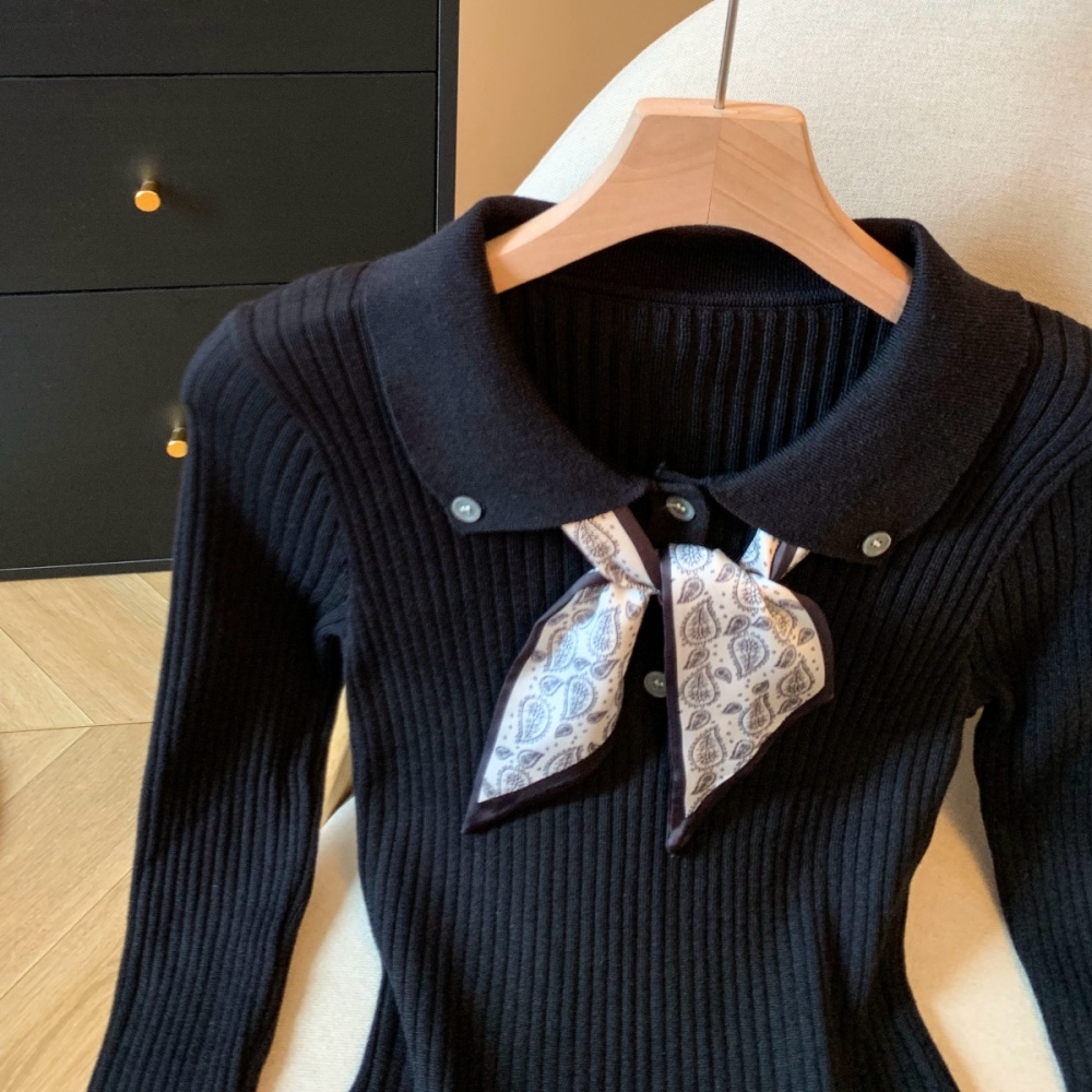 Show young scarves long sleeve sweater for women