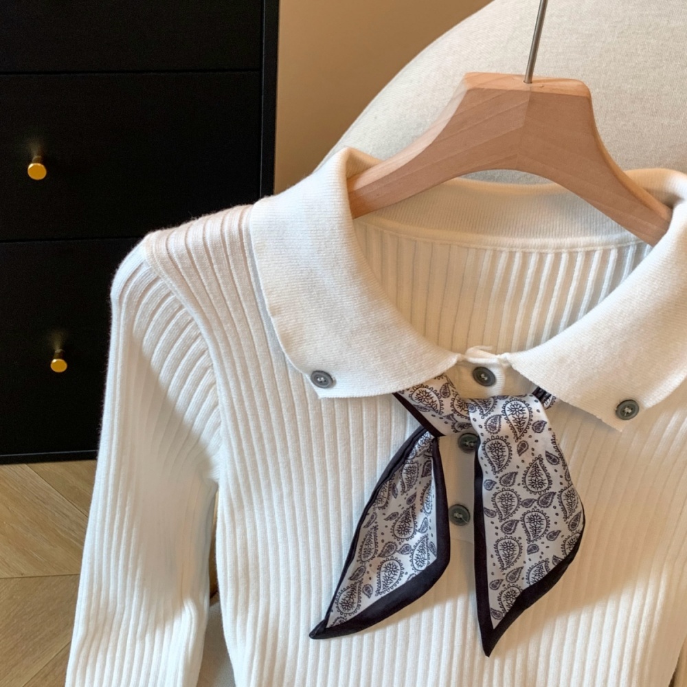 Show young scarves long sleeve sweater for women