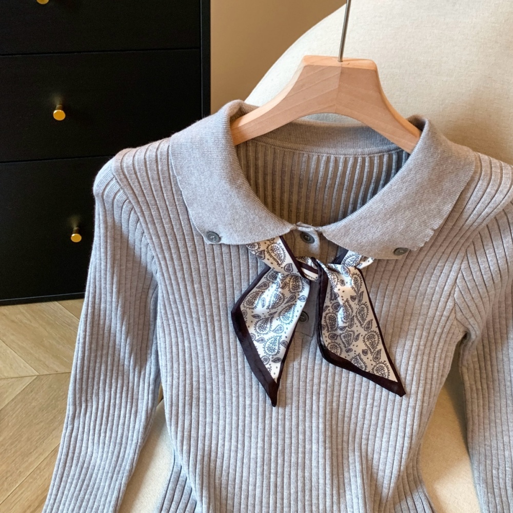 Show young scarves long sleeve sweater for women