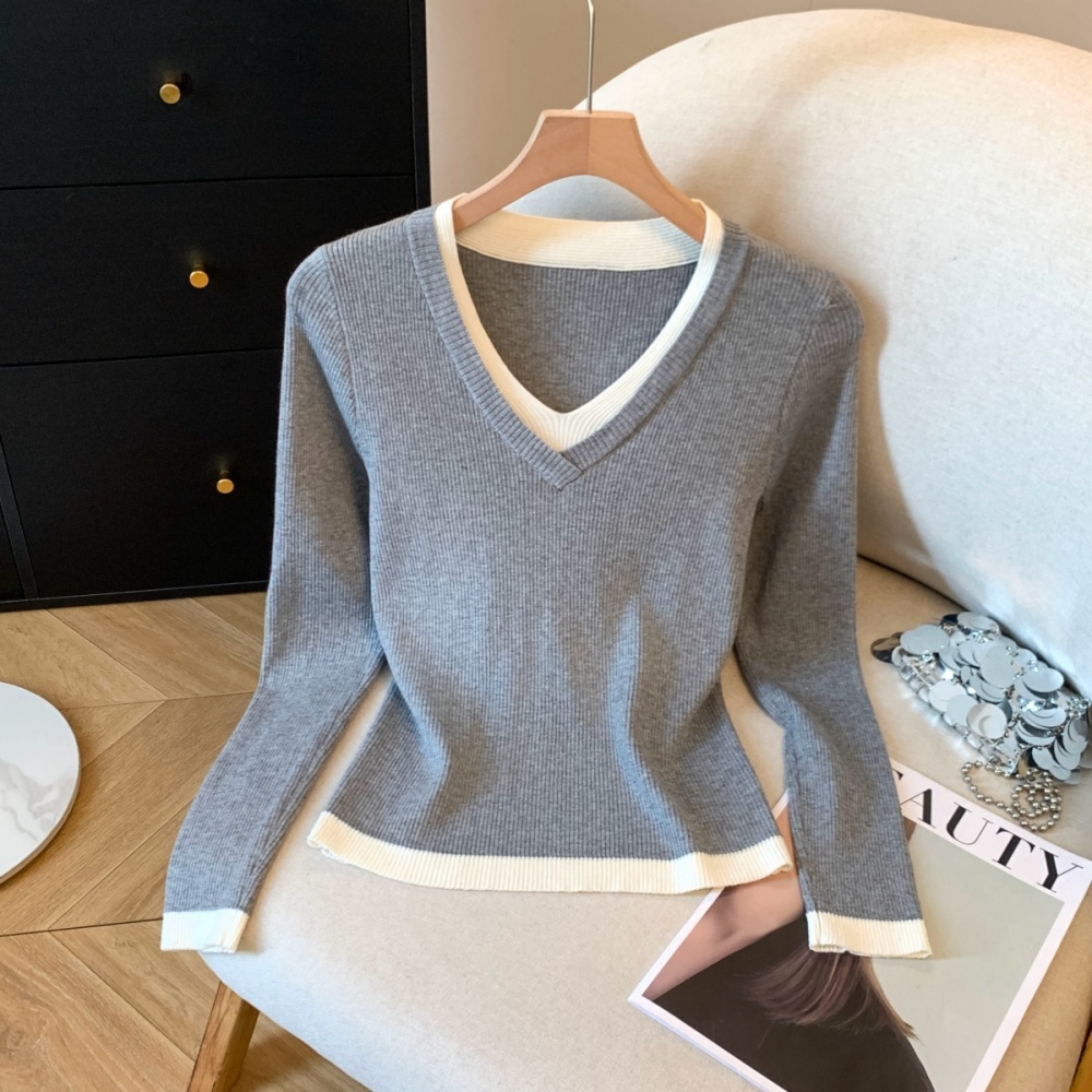 Autumn and winter shawl mixed colors tops 2pcs set