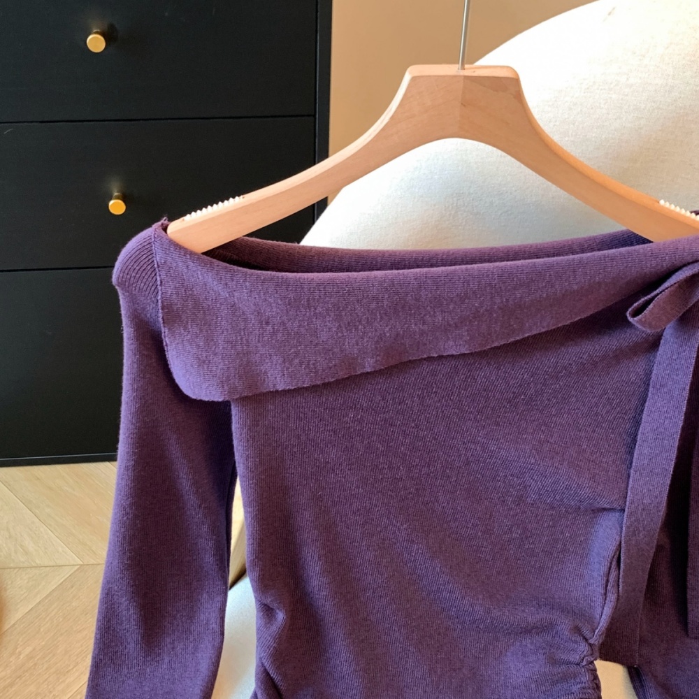 Temperament Western style fold autumn and winter tops