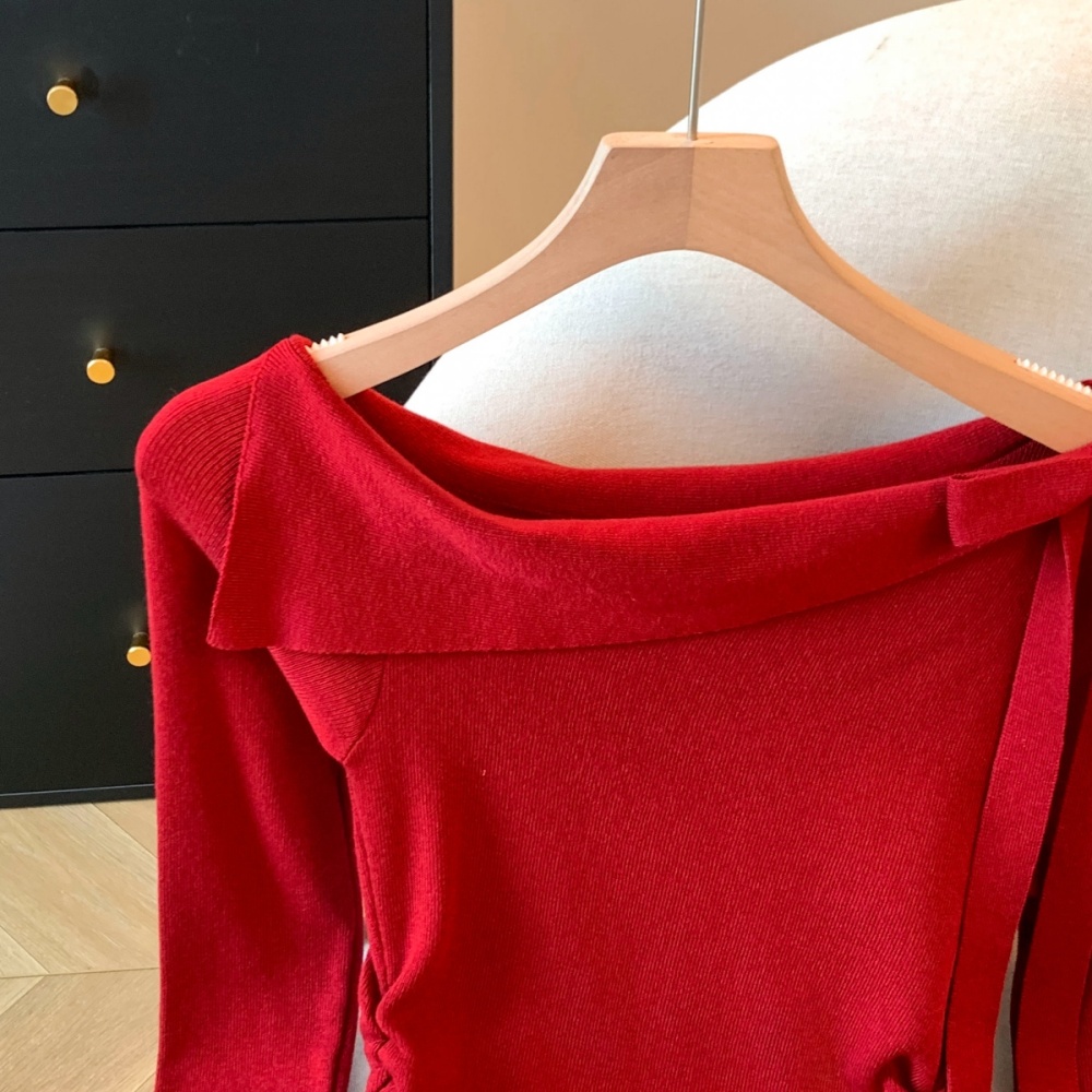 Temperament Western style fold autumn and winter tops