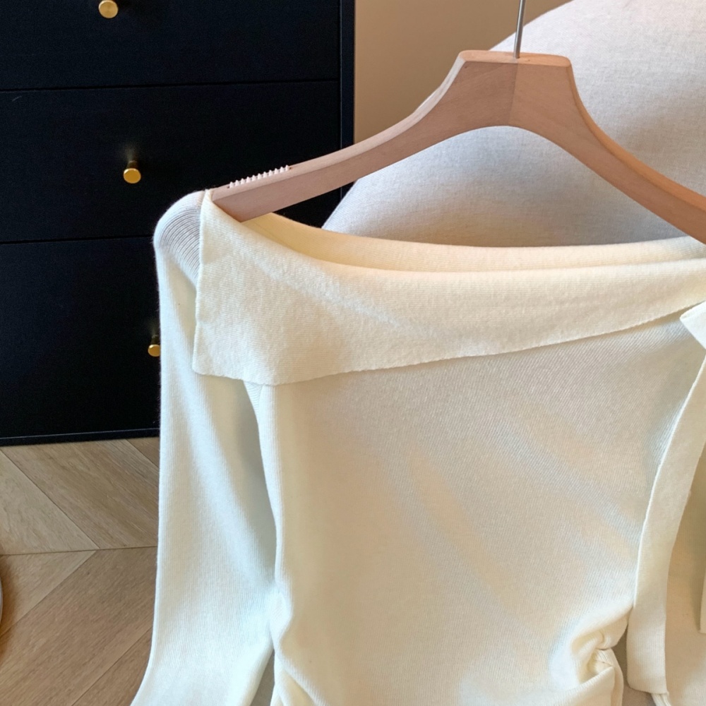 Temperament Western style fold autumn and winter tops