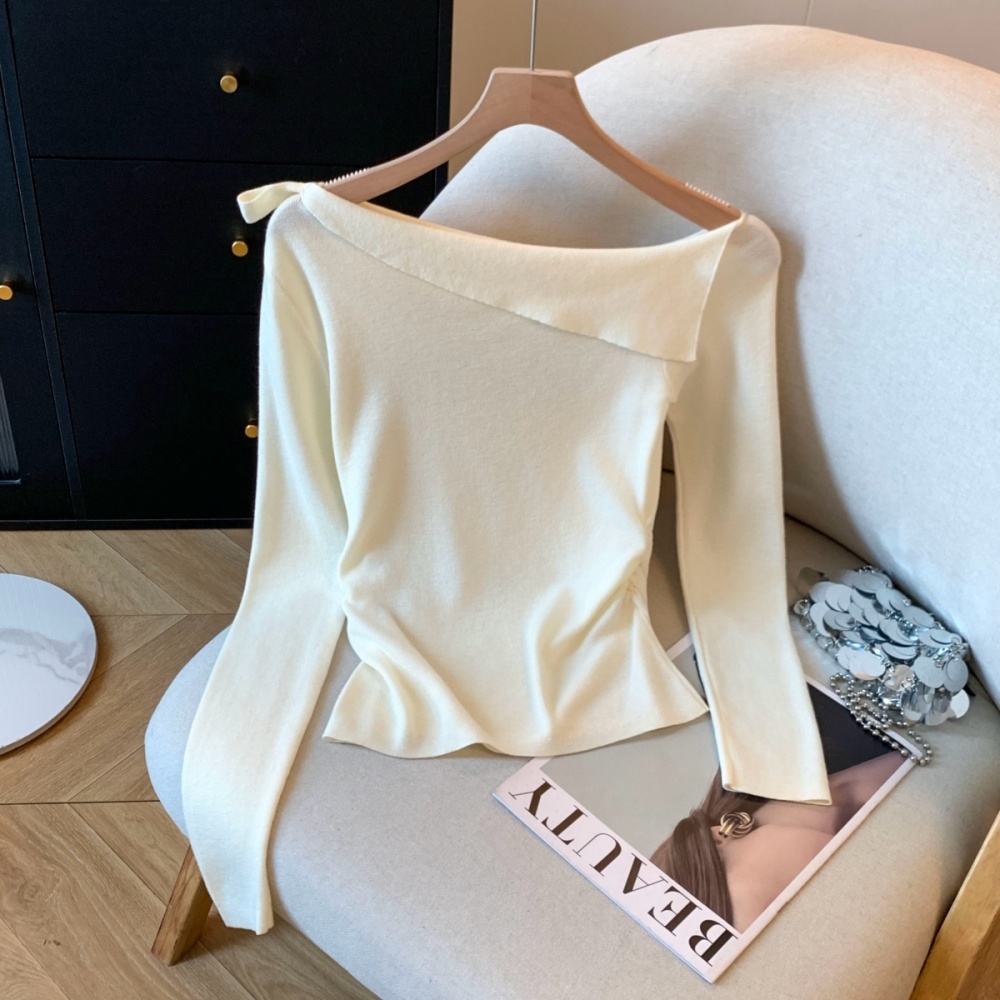Temperament Western style fold autumn and winter tops
