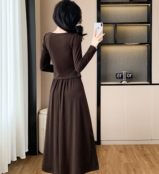 Autumn tops France style skirt 2pcs set