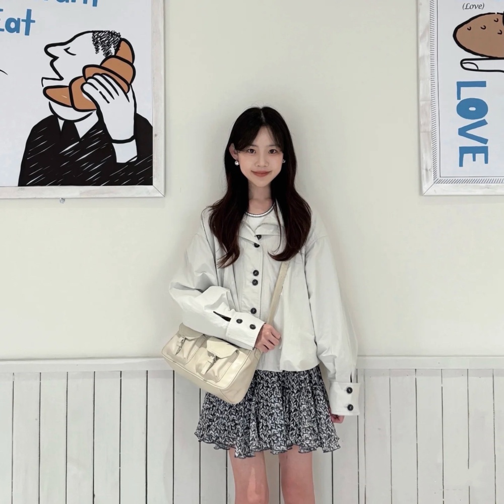 Niche bud autumn work clothing short loose coat