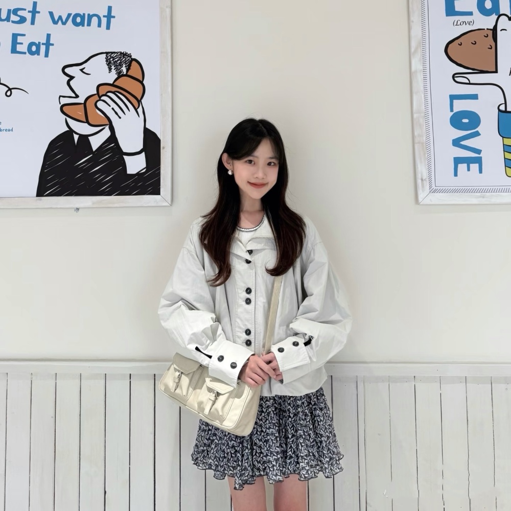 Niche bud autumn work clothing short loose coat
