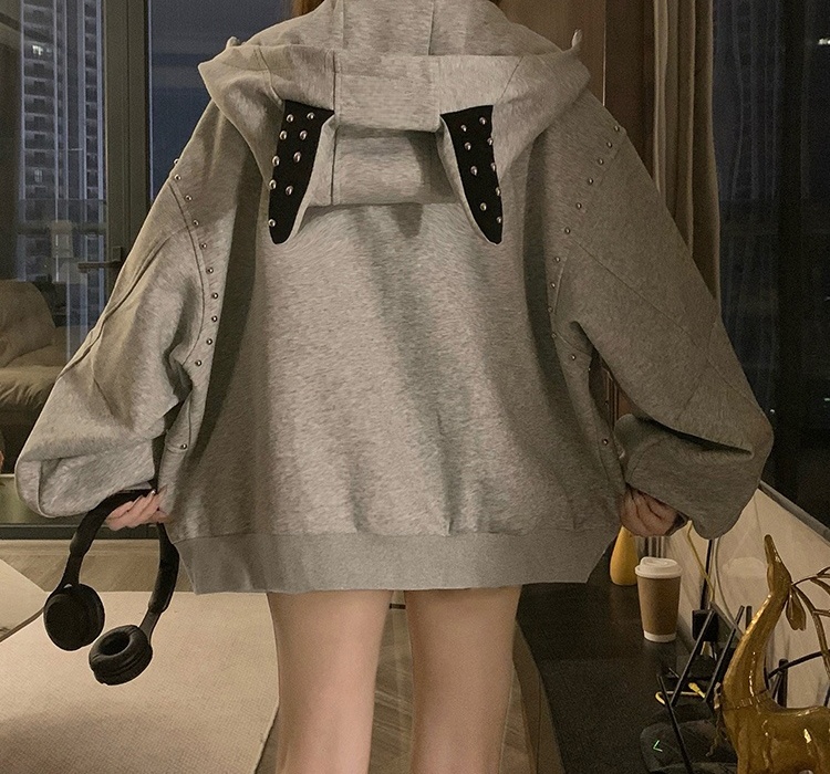 Couples Casual retro coat hooded autumn hoodie for women