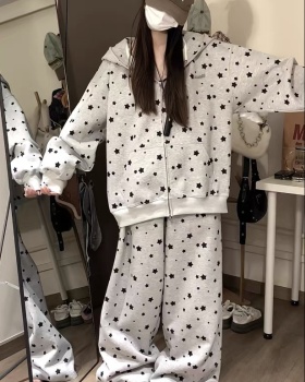 Stars lazy autumn and winter Casual hoodie 2pcs set for women