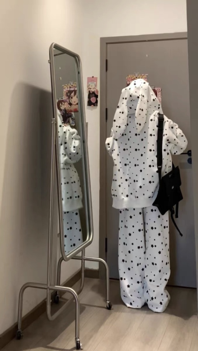 Stars lazy autumn and winter Casual hoodie 2pcs set for women