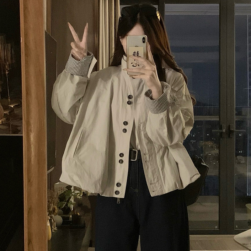 Lazy bud unique work clothing loose Korean style coat