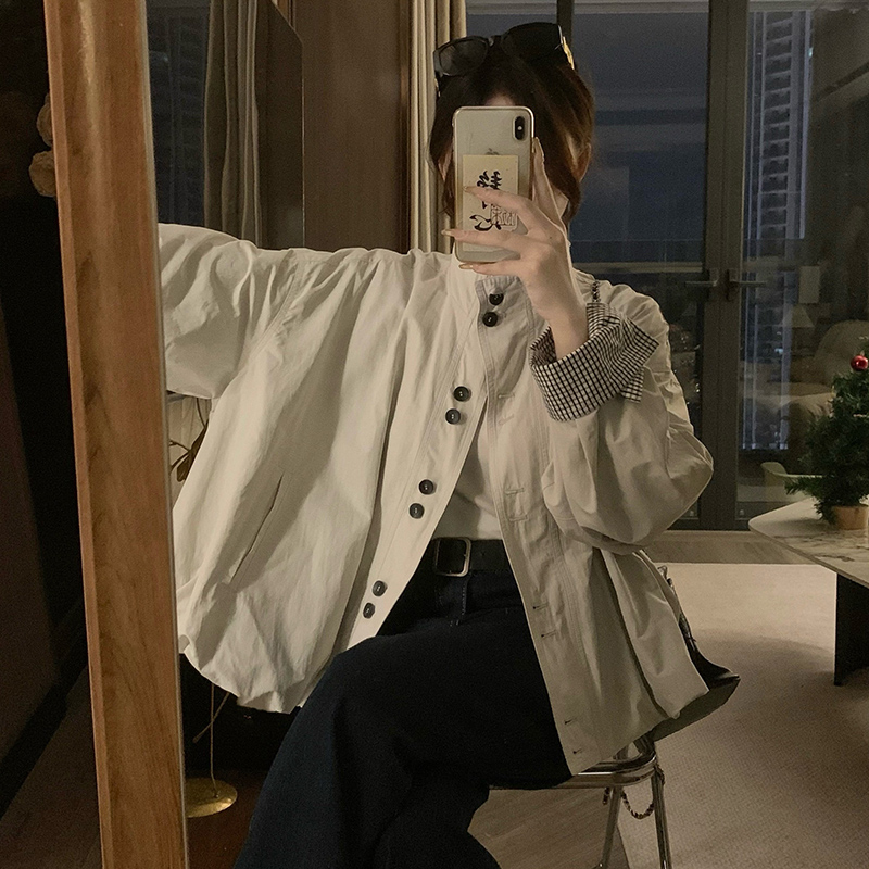 Lazy bud unique work clothing loose Korean style coat
