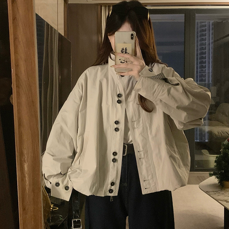Lazy bud unique work clothing loose Korean style coat