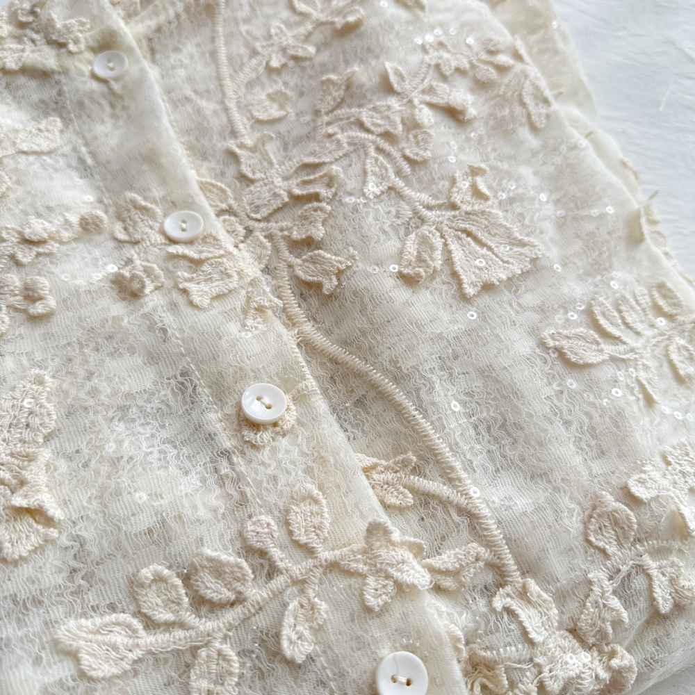 Lace temperament cardigan sunscreen hooded tops for women