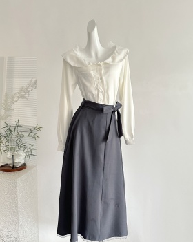 All-match autumn skirt temperament shirt 2pcs set