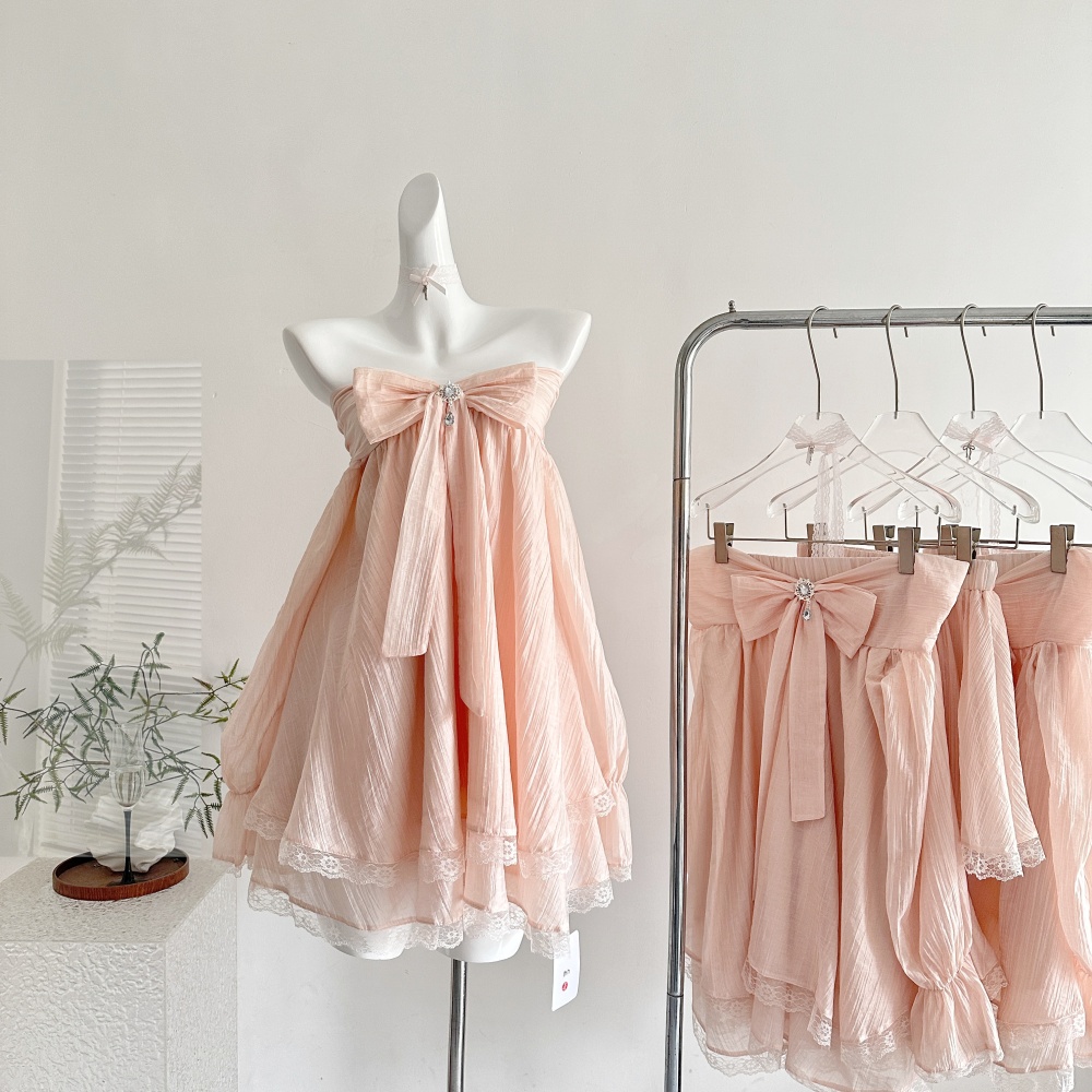 Loose autumn slim short skirt sweet summer tops a set