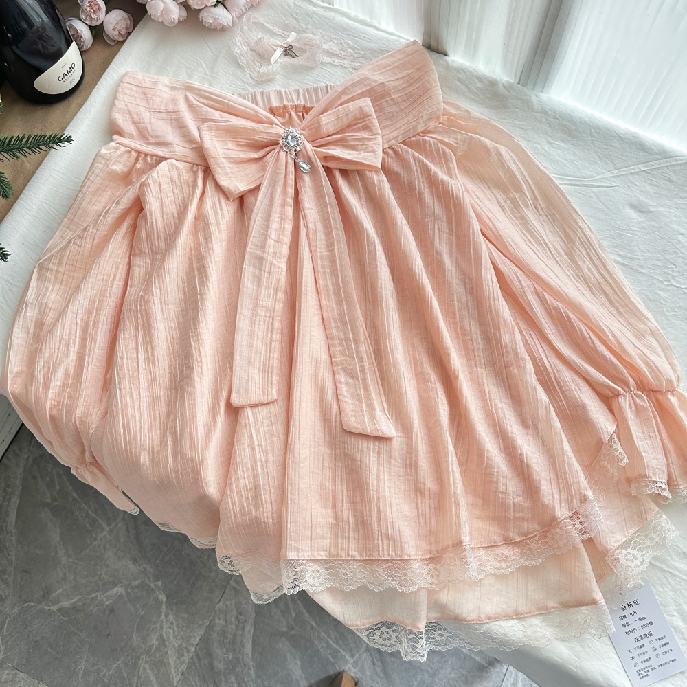 Loose autumn slim short skirt sweet summer tops a set