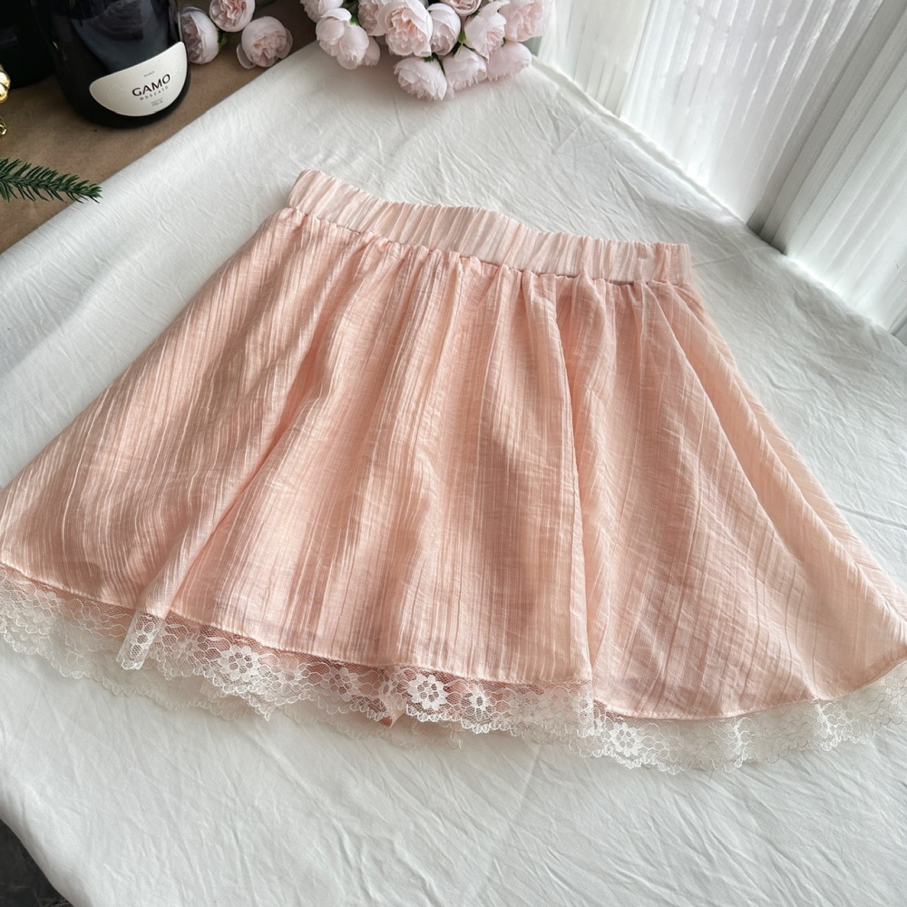 Loose autumn slim short skirt sweet summer tops a set