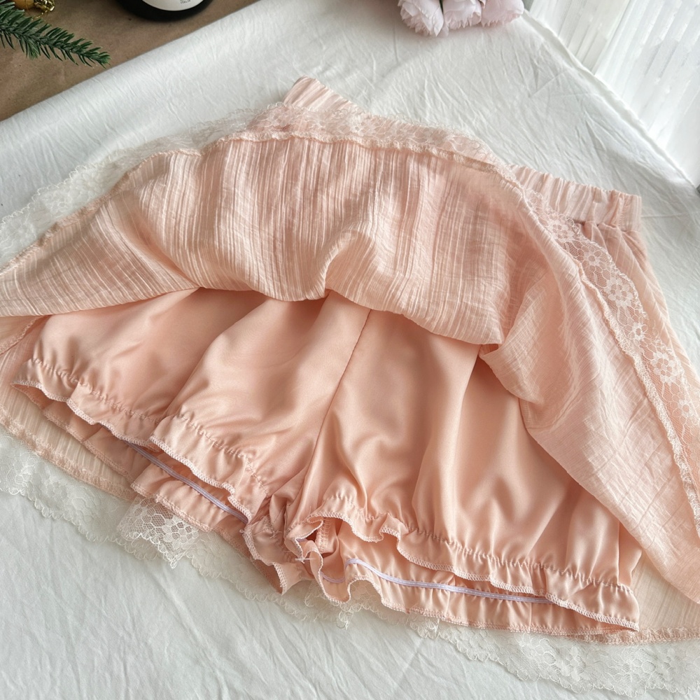 Loose autumn slim short skirt sweet summer tops a set