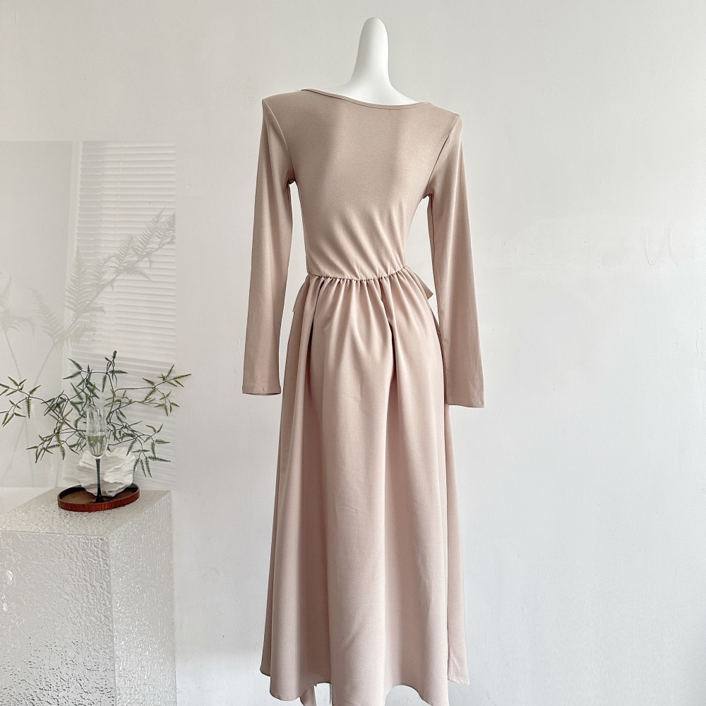 Autumn irregular dress long sleeve long dress