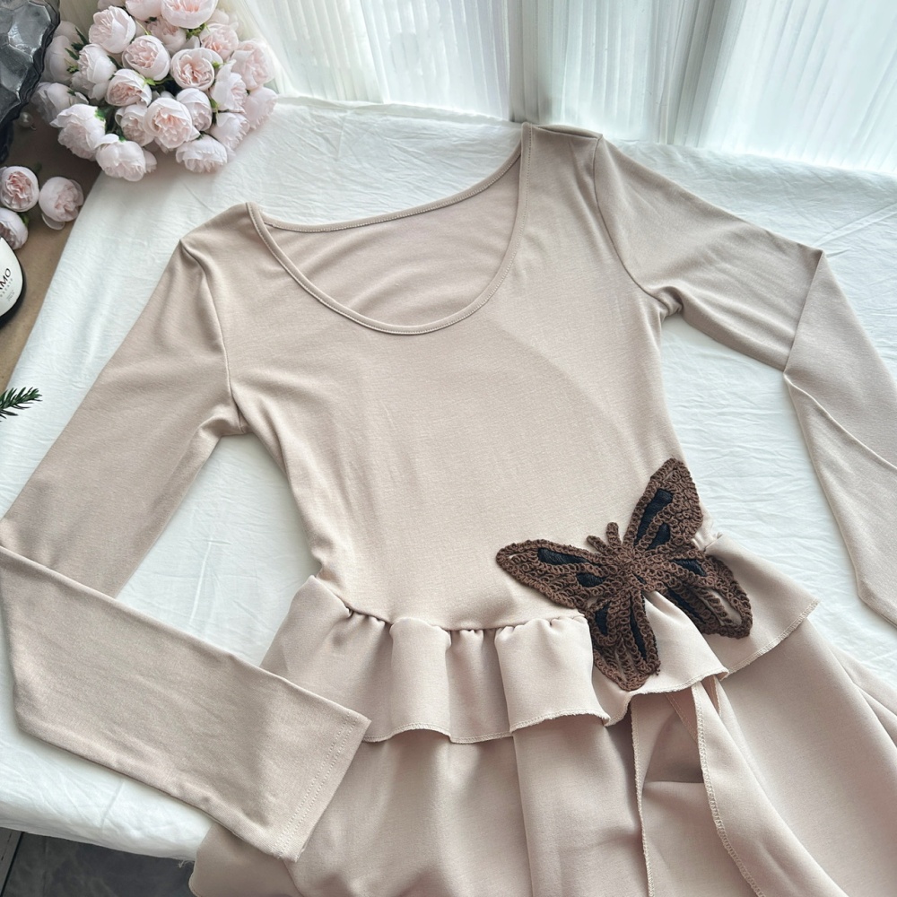 Autumn irregular dress long sleeve long dress