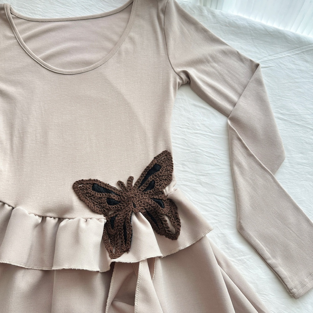 Autumn irregular dress long sleeve long dress