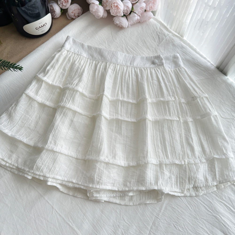 Lace summer short skirt sling sunscreen shirt 3pcs set