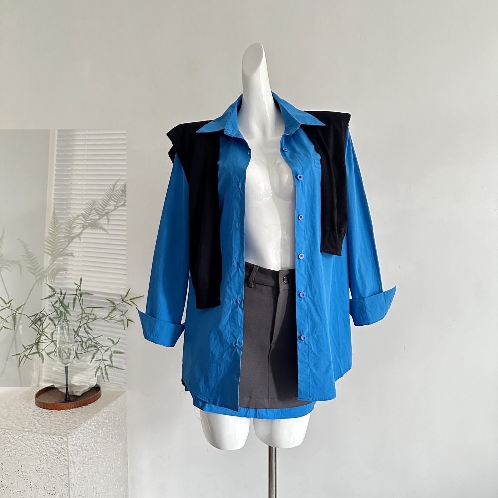 All-match shirt autumn short skirt 3pcs set