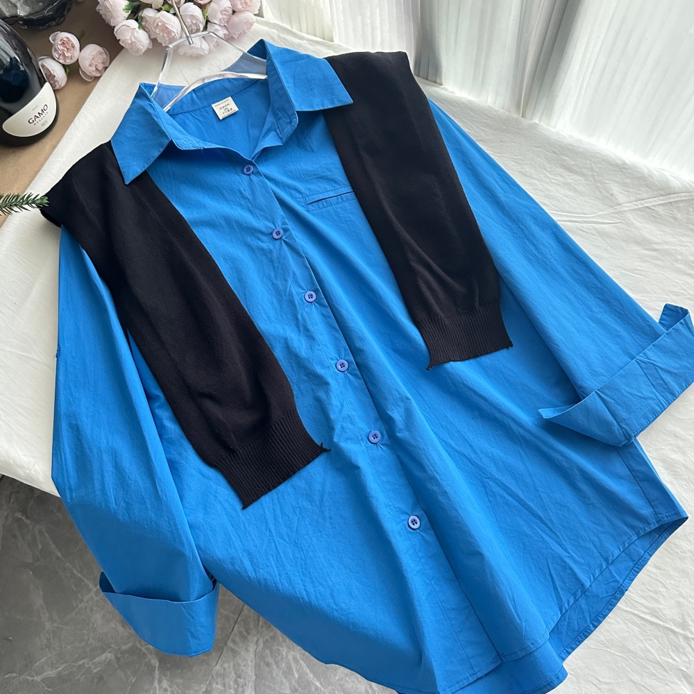 All-match shirt autumn short skirt 3pcs set