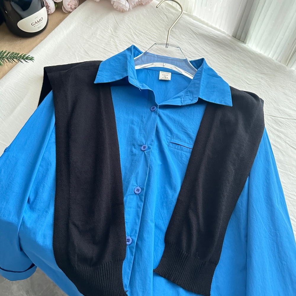 All-match shirt autumn short skirt 3pcs set