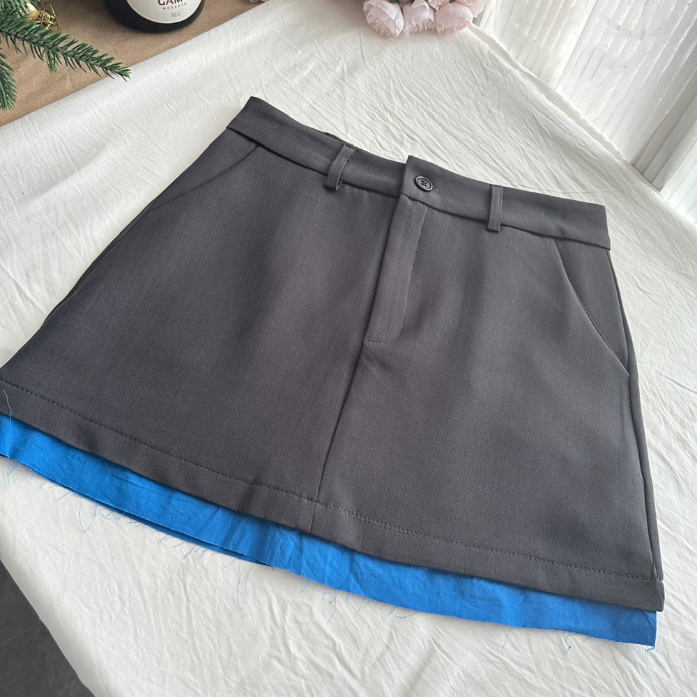 All-match shirt autumn short skirt 3pcs set