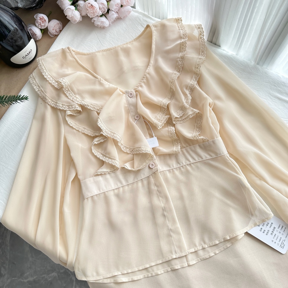 Temperament fashion niche enticement shirt a set for women